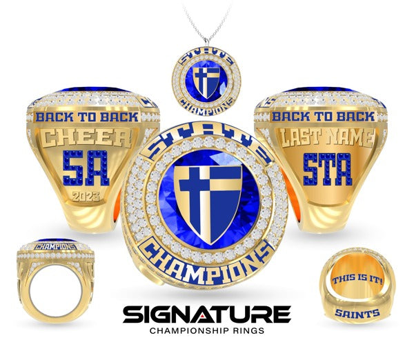 Saint Thomas Aquinas High School Cheer 2023 Championship Ring