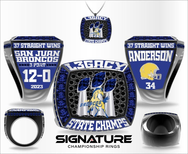 San Juan High School Football 2023 Championship Ring