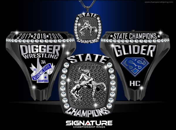 2019 Sugar-Salem HS Wrestling ADD ONS Championship Ring