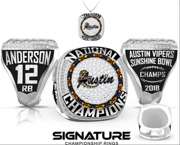 Austin Vipers Football 2018 Championship Ring