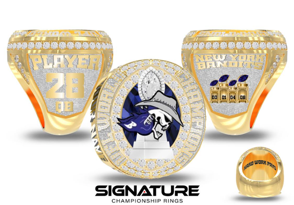New York Bandits Football 2008 Championship Ring