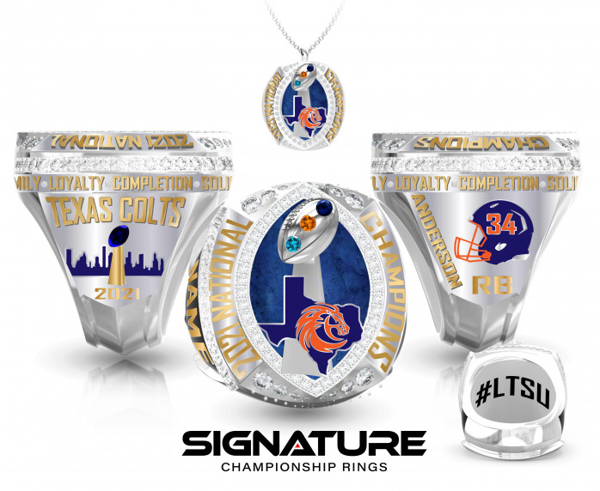 Texas Colts Football 2021 Championship Ring