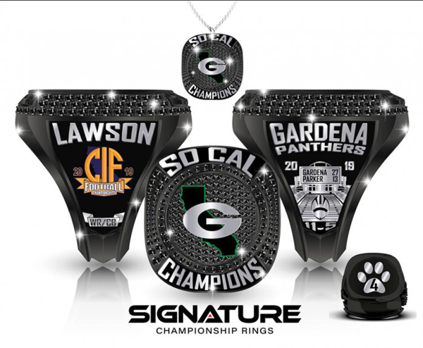 Gardena Panthers Football 2019 Championship Ring