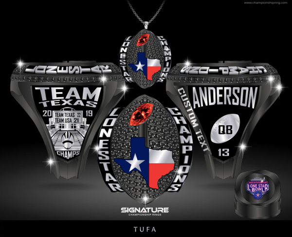 TUFA Team Texas Football 2019 Championship Ring