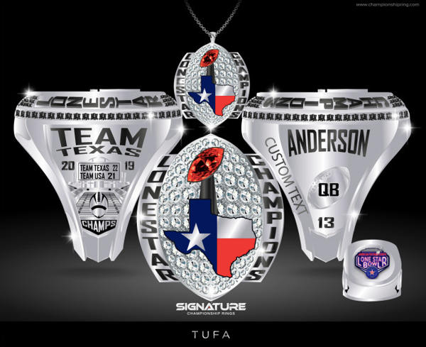TUFA Team Texas Football 2019 Championship Ring