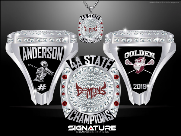 Golden High School Lacrosse -Men's 2019 Championship Ring