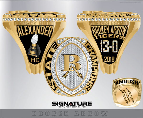 Broken Arrow High School Football 2018 Championship Ring