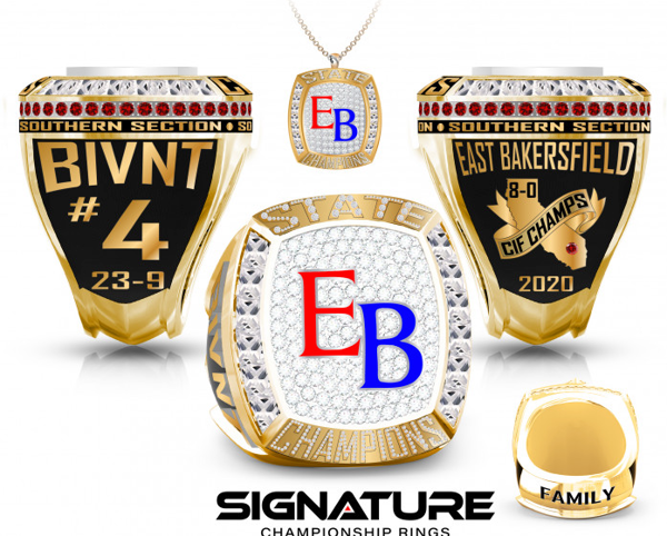 East Bakersfield High School Basketball -Women's 2020 Championship Ring