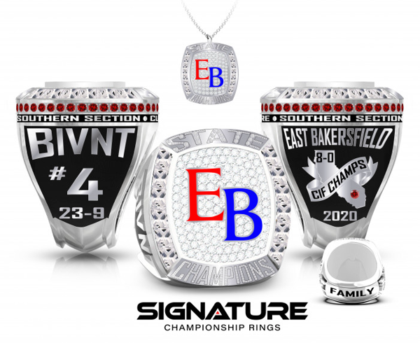 East Bakersfield High School Basketball -Women's 2020 Championship Ring