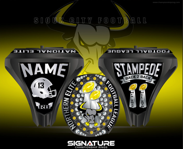 Sioux City Stampede Football 2018 Championship Ring