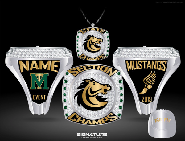 Monterey Trail Mustangs Track & Field -Coed 2019 Championship Ring