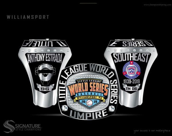 Little League World Series Umpires 2019 Championship Ring