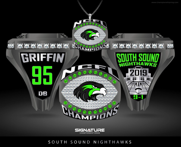 South Sound Nighthawks Football 2019 Championship Ring