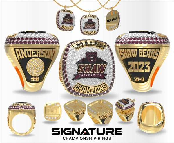 Shaw University Volleyball -Men's 2023 Championship Ring