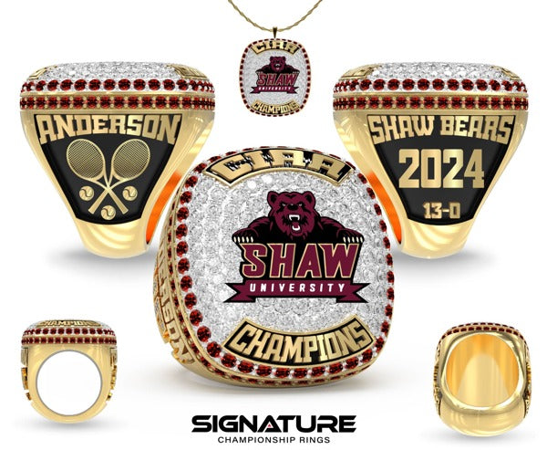 Shaw University Tennis -Women's 2024 Championship Ring - Players