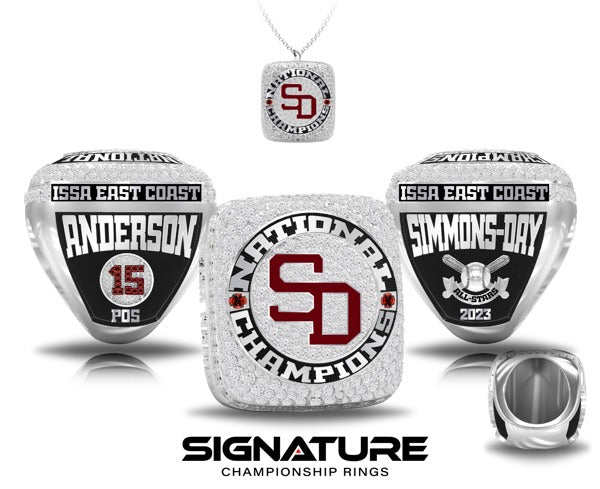 Simmons Day Baseball Softball 2023 ISSA Championship Ring