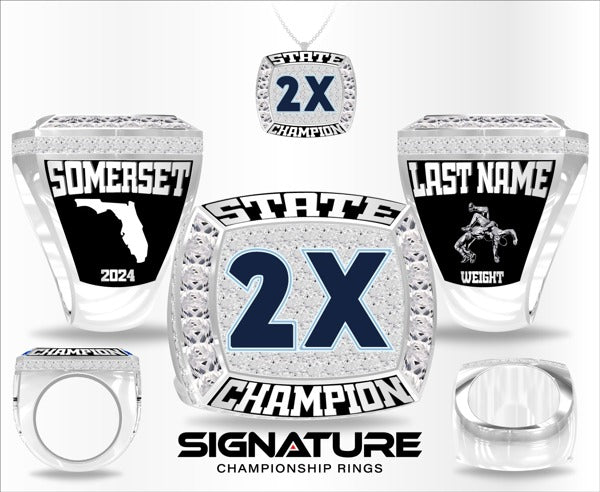 Somerset Academy High School Wrestling 2024 Individual Championship Ring