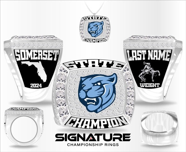 Somerset Academy High School Wrestling 2024 Individual Championship Ring