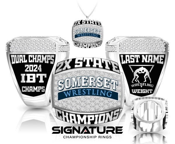 Somerset Academy High School Wrestling 2024 Championship Team Ring