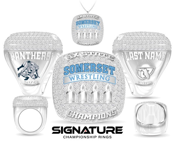 Somerset Academy High School Wrestling 2024 Championship Coach Ring
