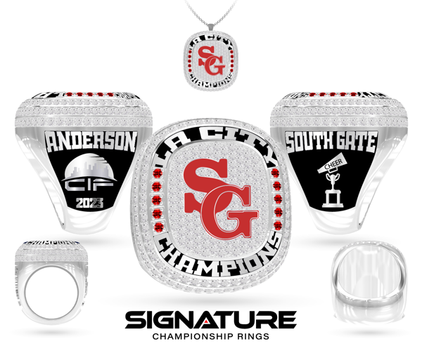 South Gate High School Cheer 2023 Championship Ring