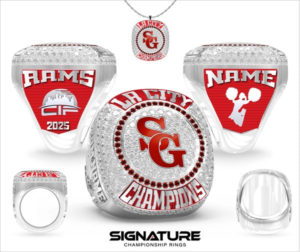 South Gate High School Cheer 2025 Championship Ring