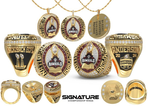 Southern New England Admirals Football 2023 Championship Ring