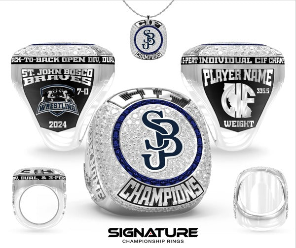 St John Bosco High School Wrestling 2024 Championship Ring