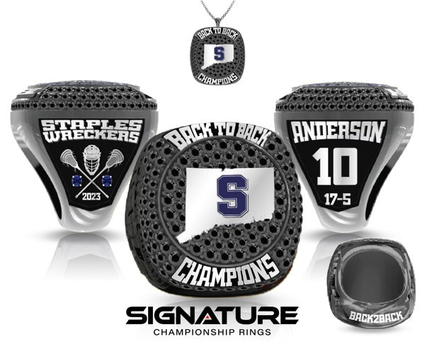 Staples High School Lacrosse -Men's 2023 Championship Ring