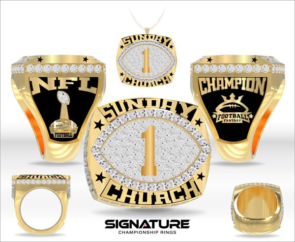 Sunday Church Fantasy Football Championship Ring