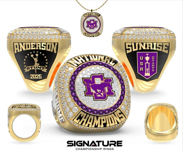Sunrise Mountain High School Cheer 2025 Championship Ring