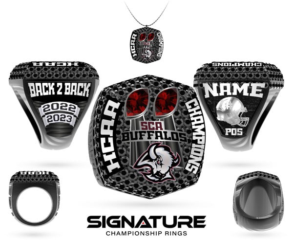 Sunrise Christian Academy Football 2023 Championship Ring
