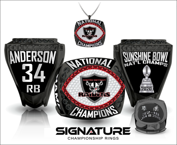 Metro Detroit Raiders Championship Ring