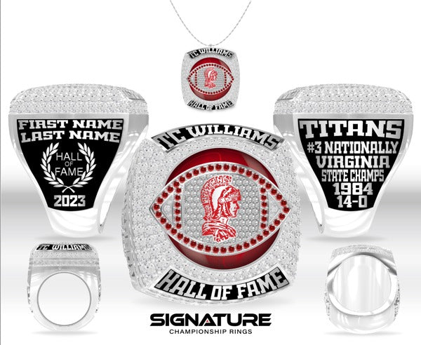 TC Williams Titans Football 2023 Hall of Fame Championship Ring