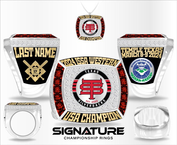 Texas Silverbacks Softball - Men's 2024 Championship Ring