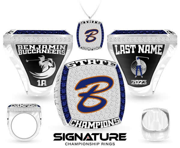 The Benjamin Upper School Golf -Men's 2023 Championship Ring