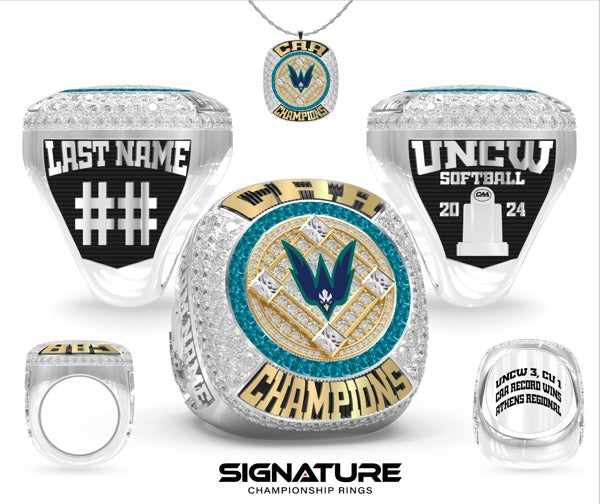 University of North Carolina at Wilmington Softball with ##- Women's 2024 Championship Ring