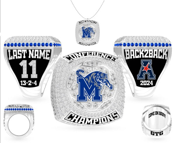The University of Memphis  Soccer -Women's 2024 Championship Ring