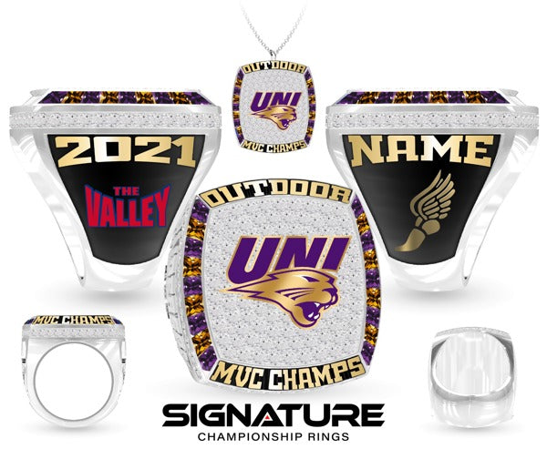 University of Northern Iowa Track &amp; Field -Men's 2021 Outdoor MVC Championship Ring