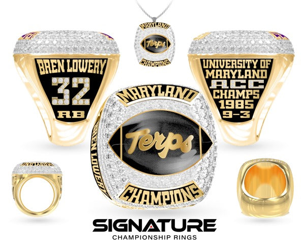 Bren Lowery Maryland Football 1985 Championship Ring