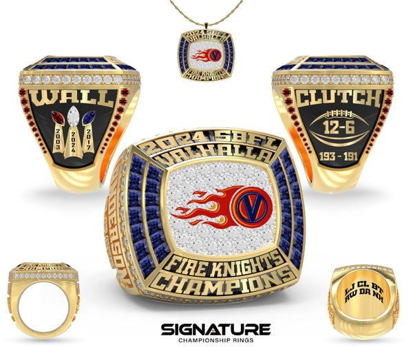 Valhalla Fire Knights Fantasy 2024 Championship Ring