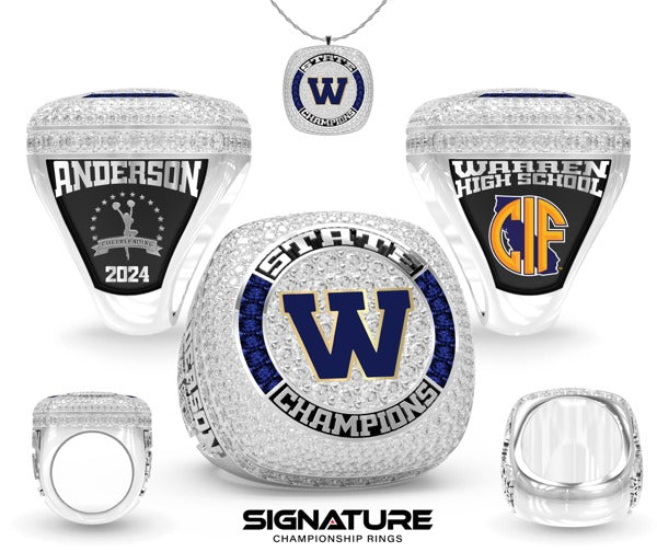 Warren High School Cheer 2025 Championship Ring