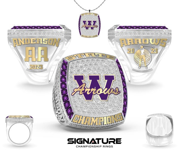 Watertown High School Golf -Men's 2023 Championship Ring
