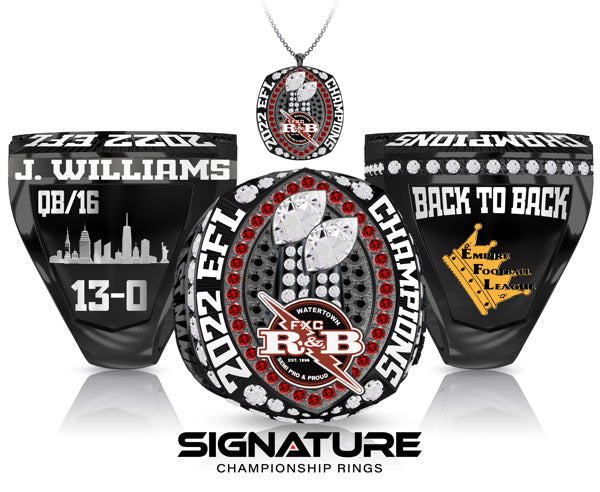 Watertown Red &amp; Black Championship Ring