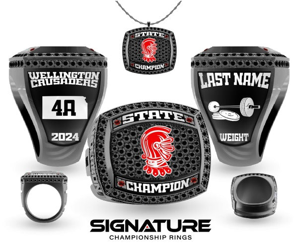 Wellington High School Powerlifting 2024 Championship Ring