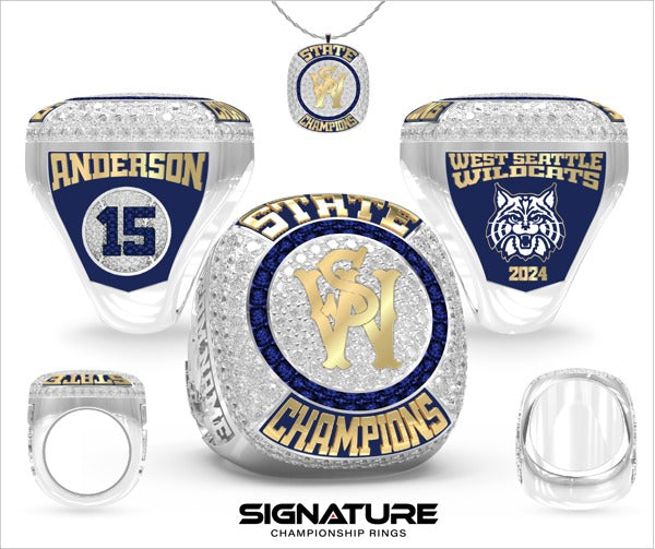 West Seattle High School Baseball 2024 Championship Ring