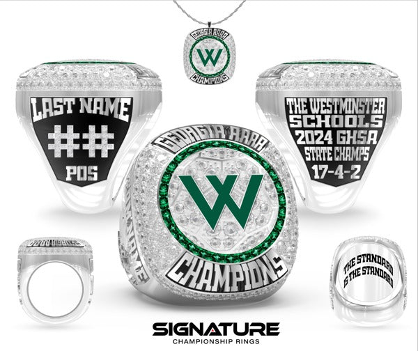 Westminster Upper School Soccer -Men's 2024 Championship Ring