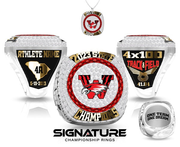 Westwood High School Track & Field -Coed 2023 Championship Ring 4X100