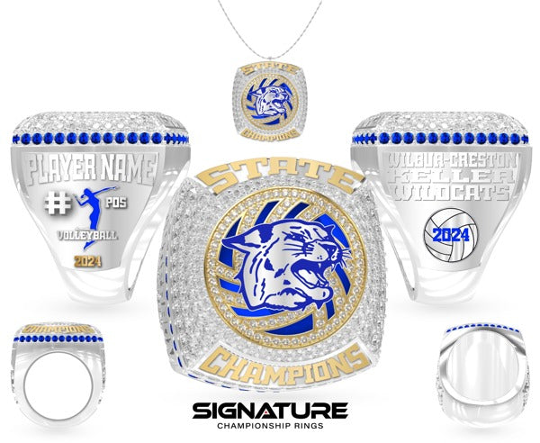 Wilbur-Creston-Keller High School Volleyball -Women's 2024 Championship Ring