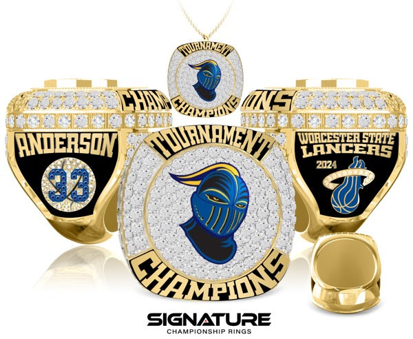 Worcester State University Basketball -Men's 2024 Championship Ring